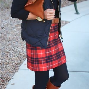 J. Crew plaid mini skirt